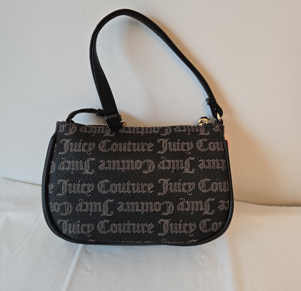 Juicy Couture Gothic Script Wristlet with Gold Heart Charm - Picture 8 of 8